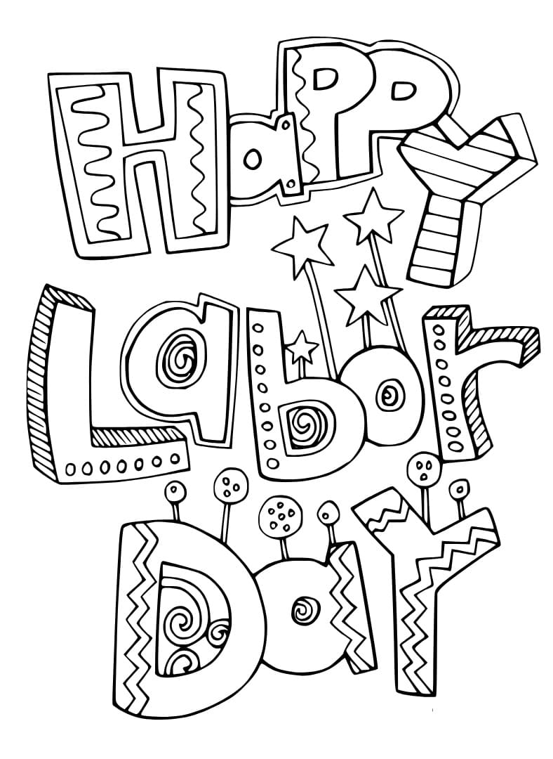 Printable Labor Day Doodle