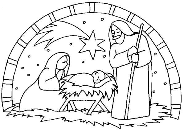 Printable Nativity Image coloring page - Download, Print or Color ...