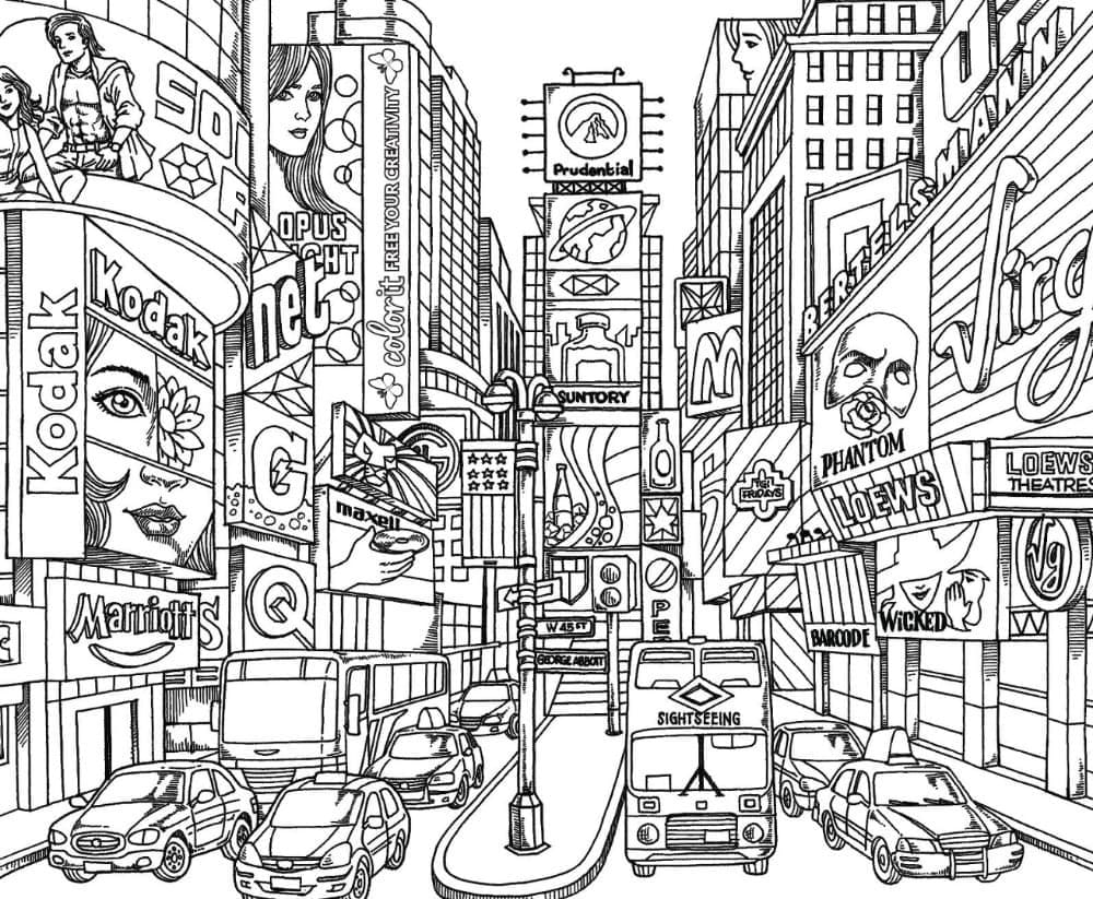 Printable New York City Image coloring page Download, Print or Color