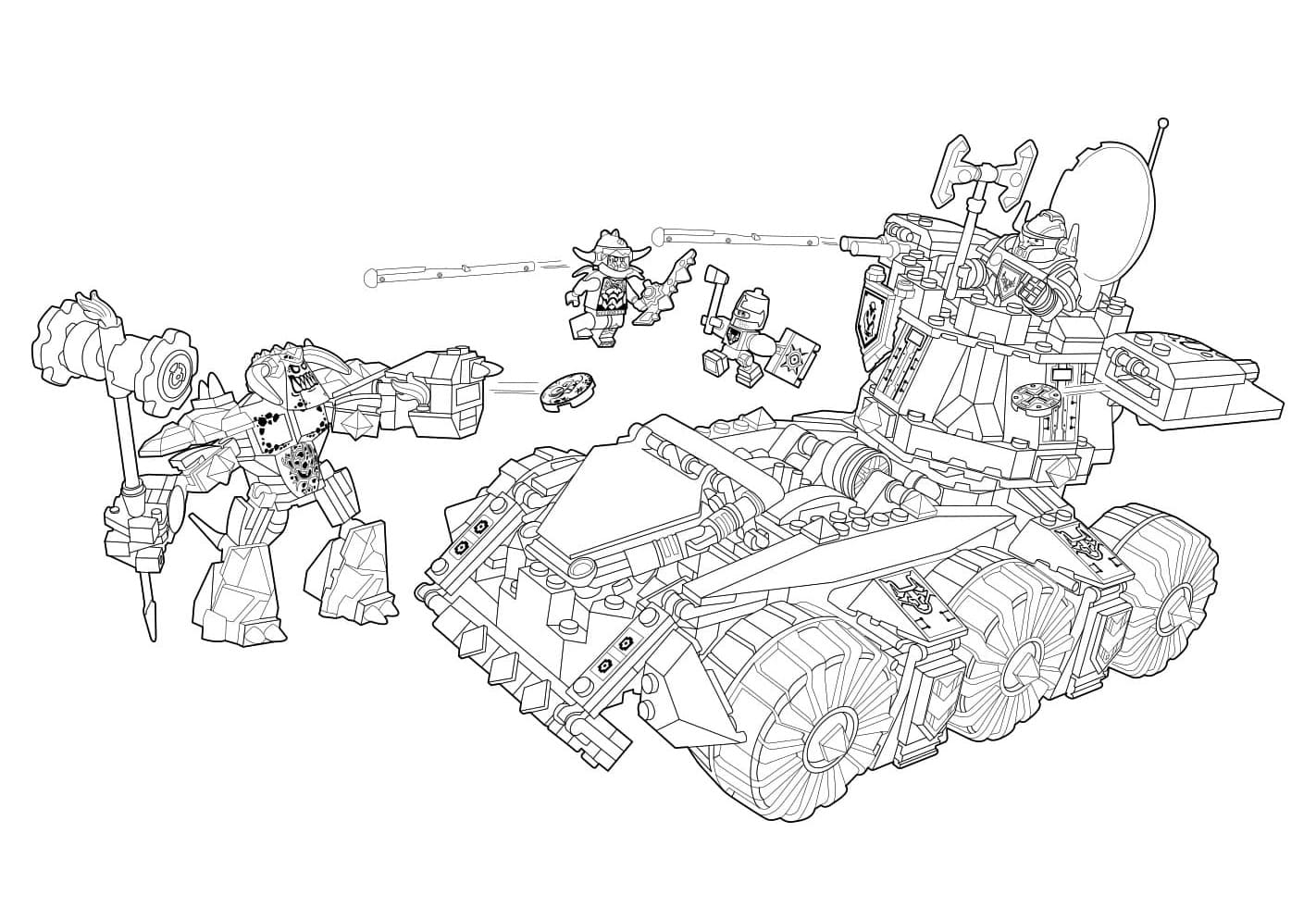 Printable Nexo Knights coloring page