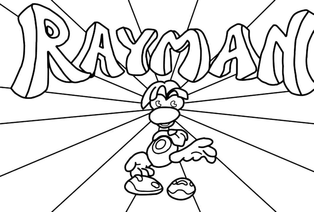 Printable Rayman coloring page