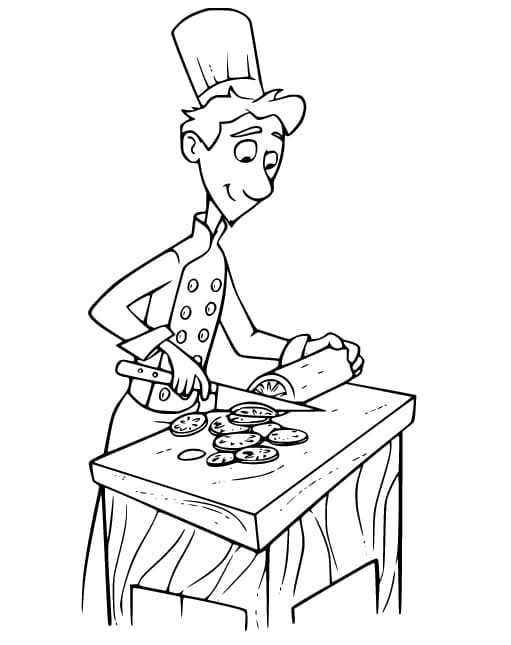 Ratatouille Linguini in the Kitchen coloring page