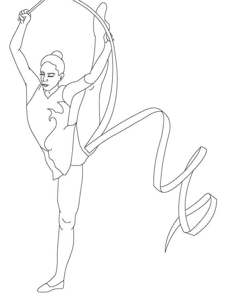 Rhythmic Gymnastics coloring page