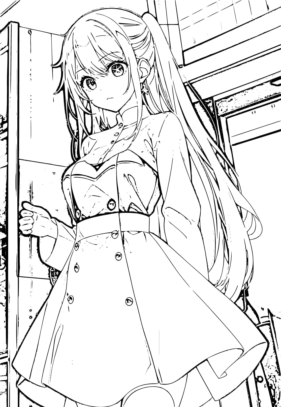 Ruby Hoshino in Oshi No Ko coloring page