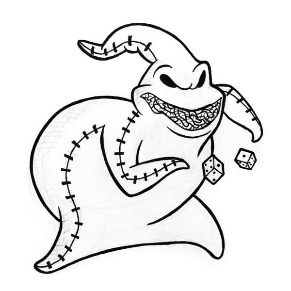 Scary Oogie Boogie coloring page