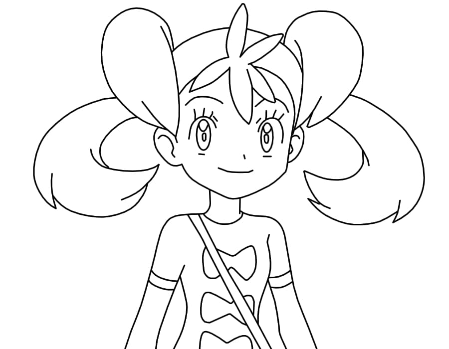 Shauna from Pokemon coloring page