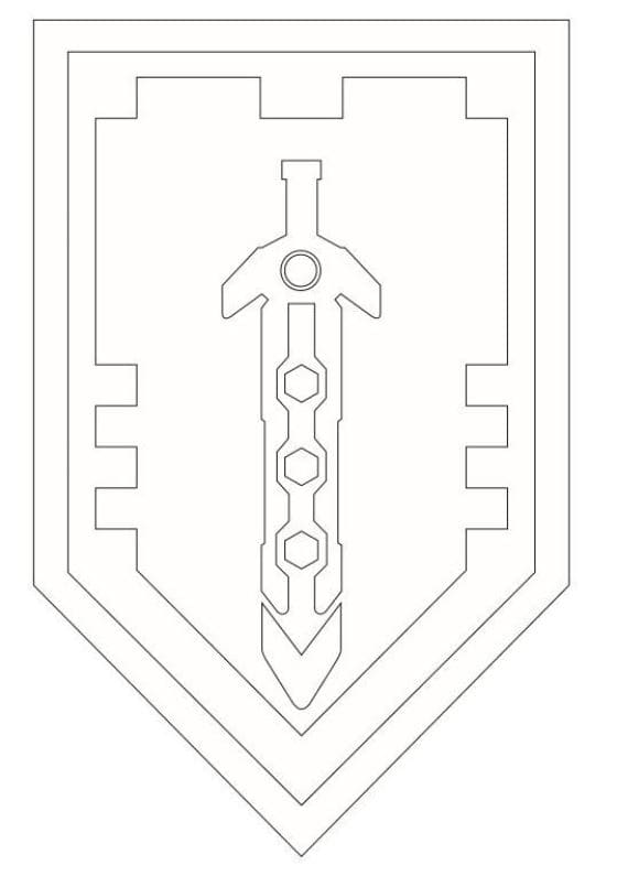 Shield Nexo Knights coloring page