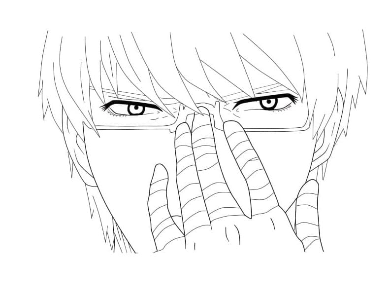 Shintarou Midorima from Kuroko No Basket coloring page