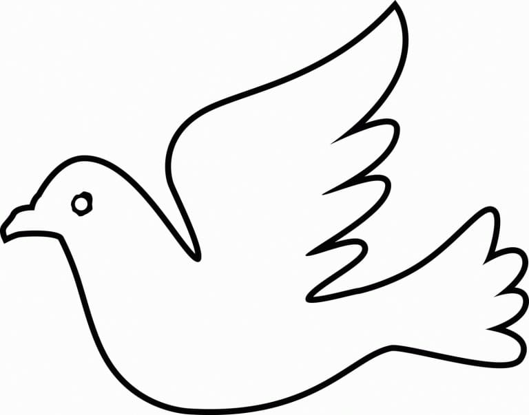 Simple Dove coloring page