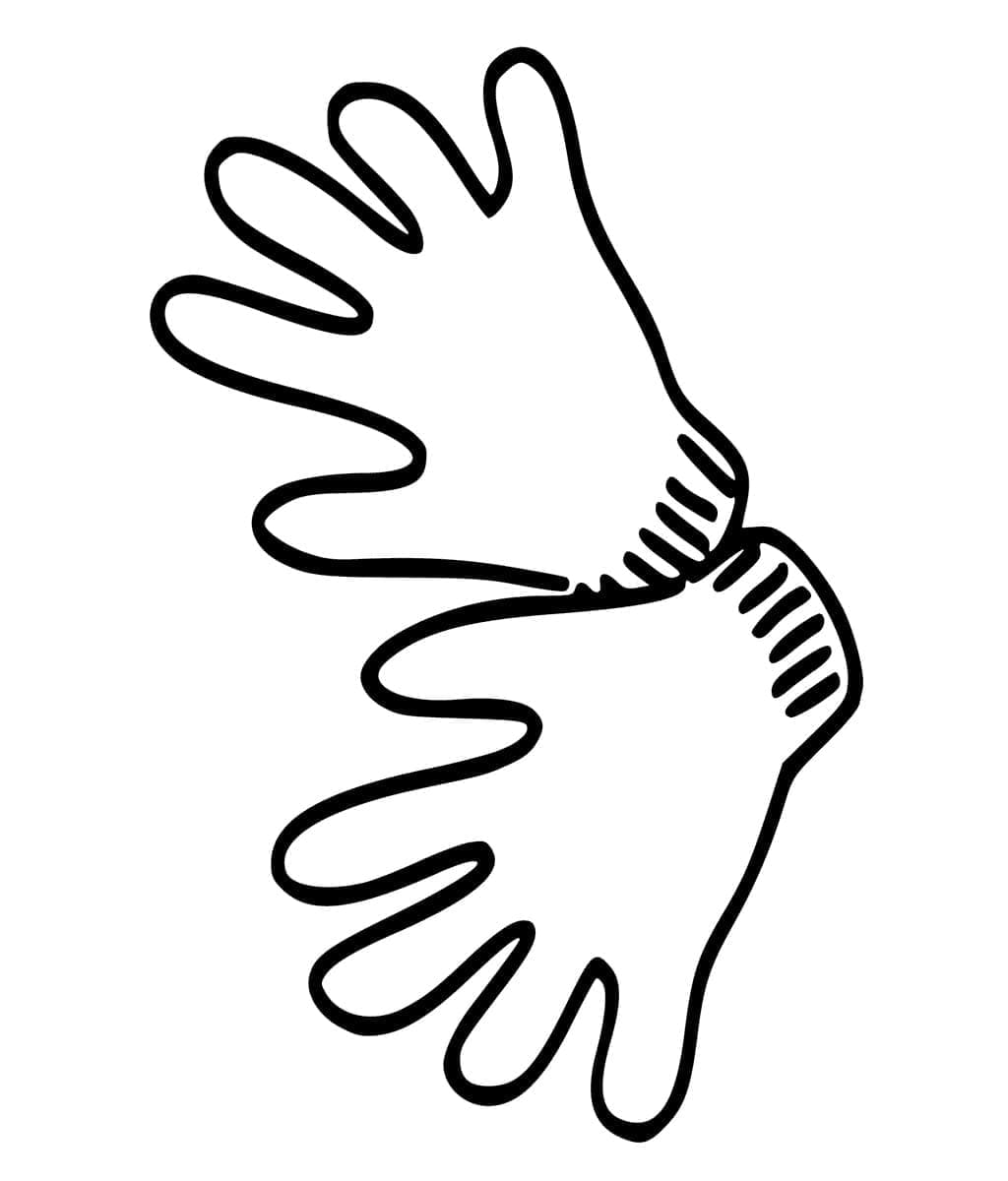 Simple Gloves coloring page