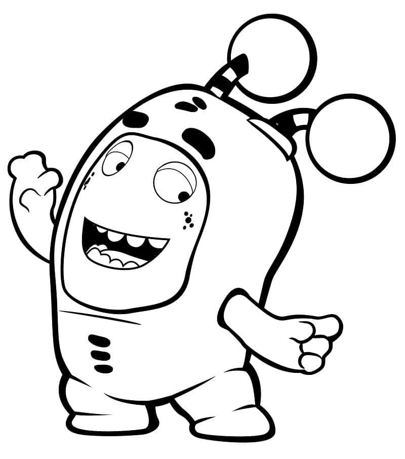 Slick from Oddbods coloring page