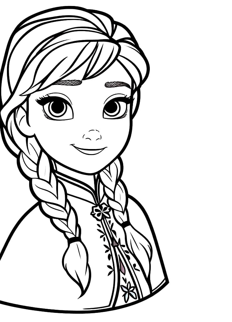 Smiling Anna coloring page - Download, Print or Color Online for Free