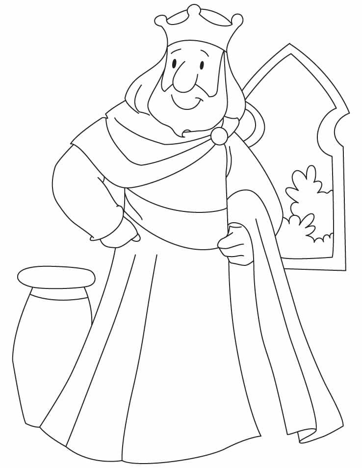 Smiling King coloring page