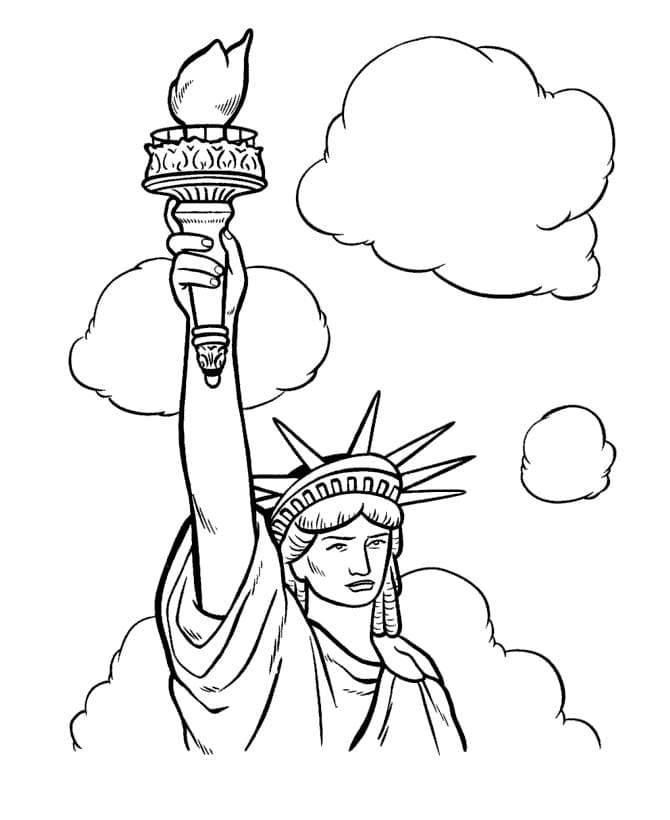 Statue of Liberty in New York City coloring page