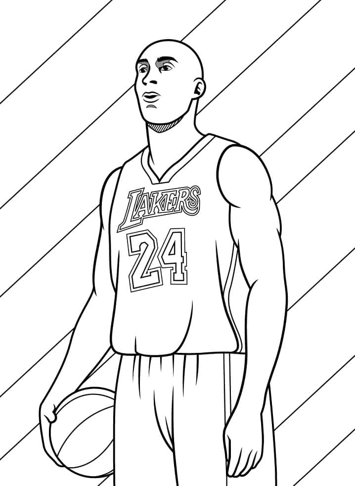 Tall Kobe Bryant coloring page