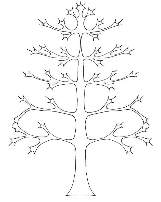 Tall Tree Without Foliage coloring page