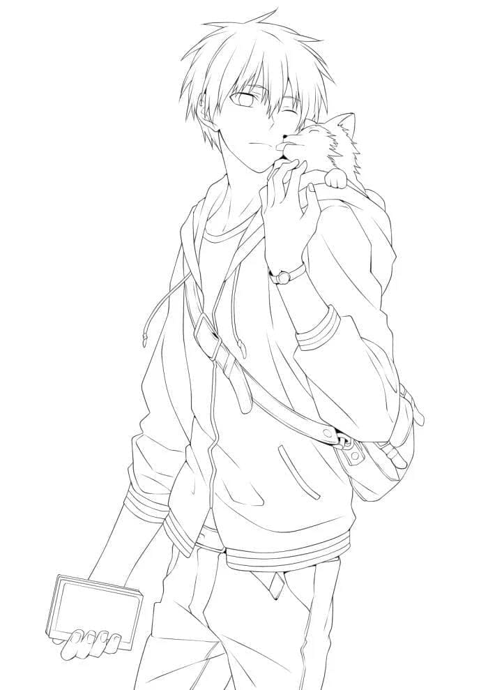 Tetsuya Kuroko from Kuroko No Basket coloring page