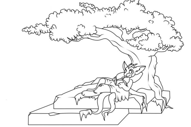 The Fantasy Tree coloring page