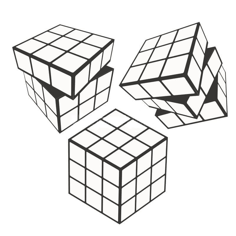 Three Rubik's Cubes