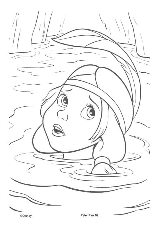 Tiger Lily from Peter Pan coloring page