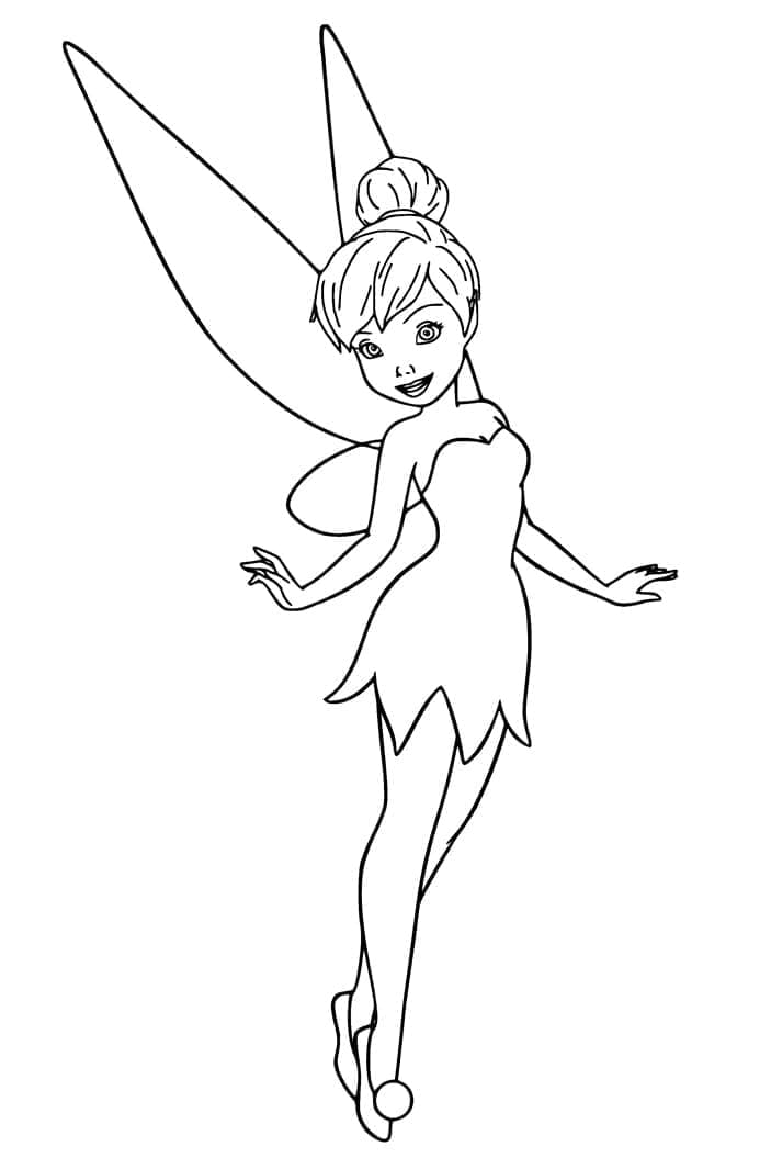 Tinker Bell from Peter Pan coloring page