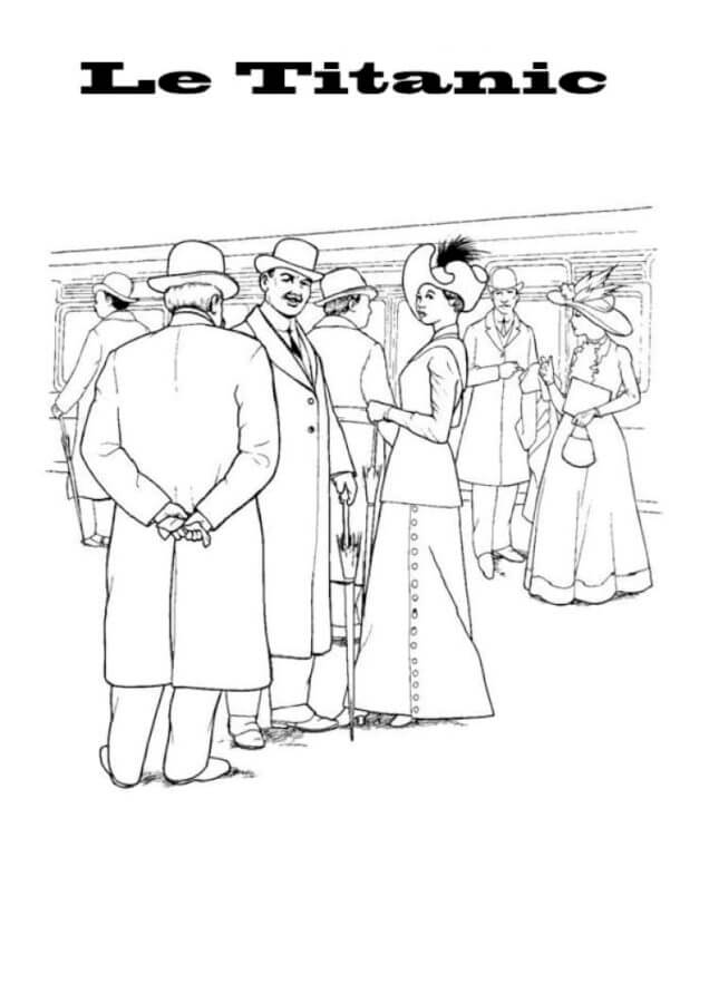 Titanic Passengers coloring page