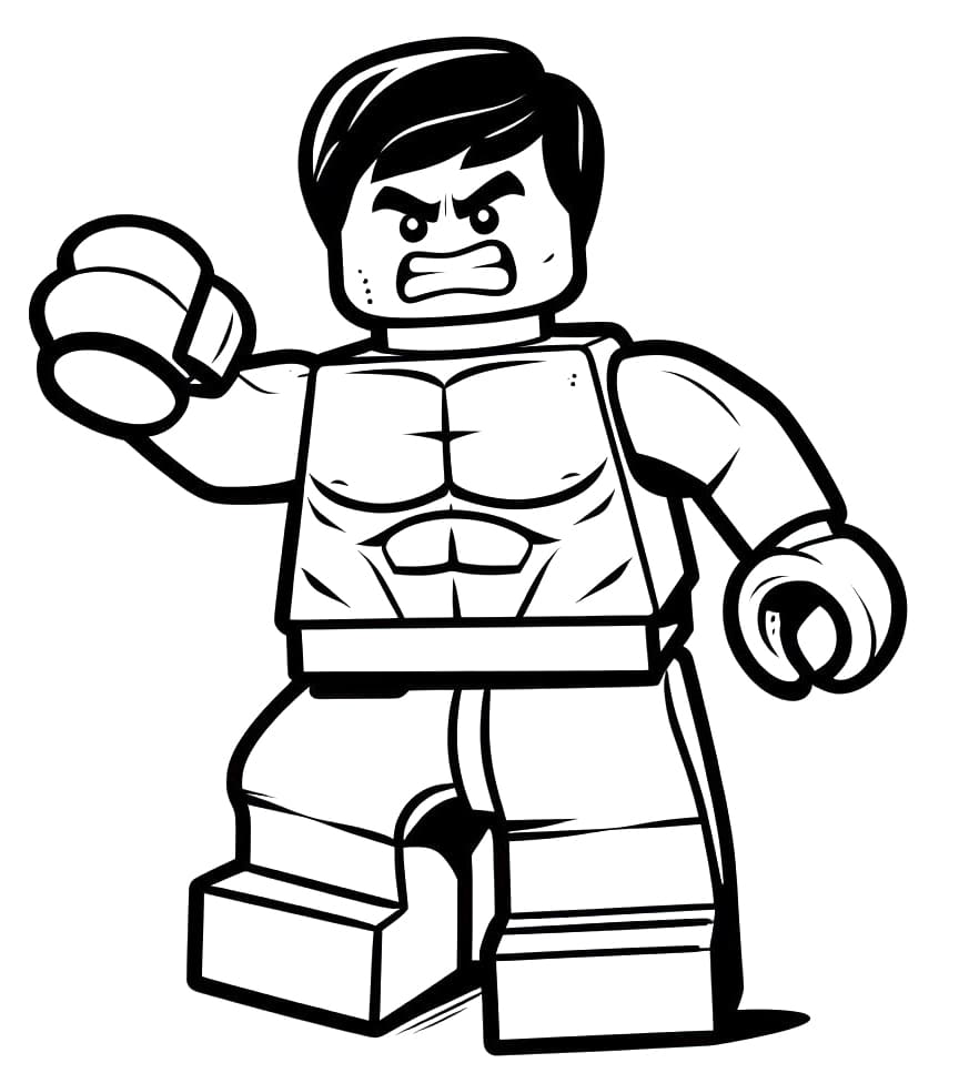 Very Angry Lego Hulk coloring page