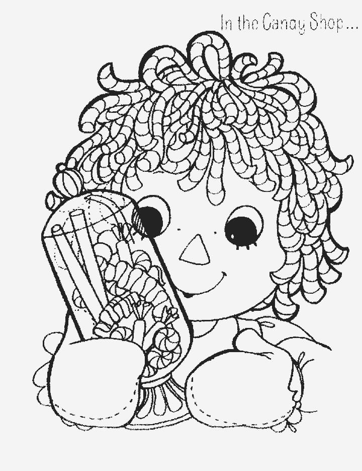 Very Cute Raggedy Ann coloring page