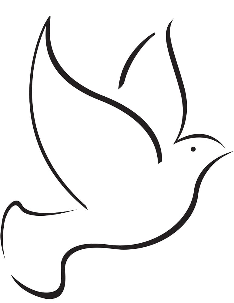 Very Easy Dove coloring page - Download, Print or Color Online for Free