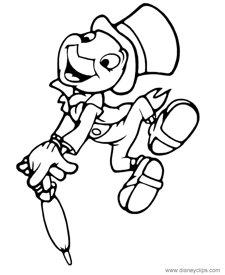 Very Funny Jiminy Cricket Coloring Page Download Print Or Color