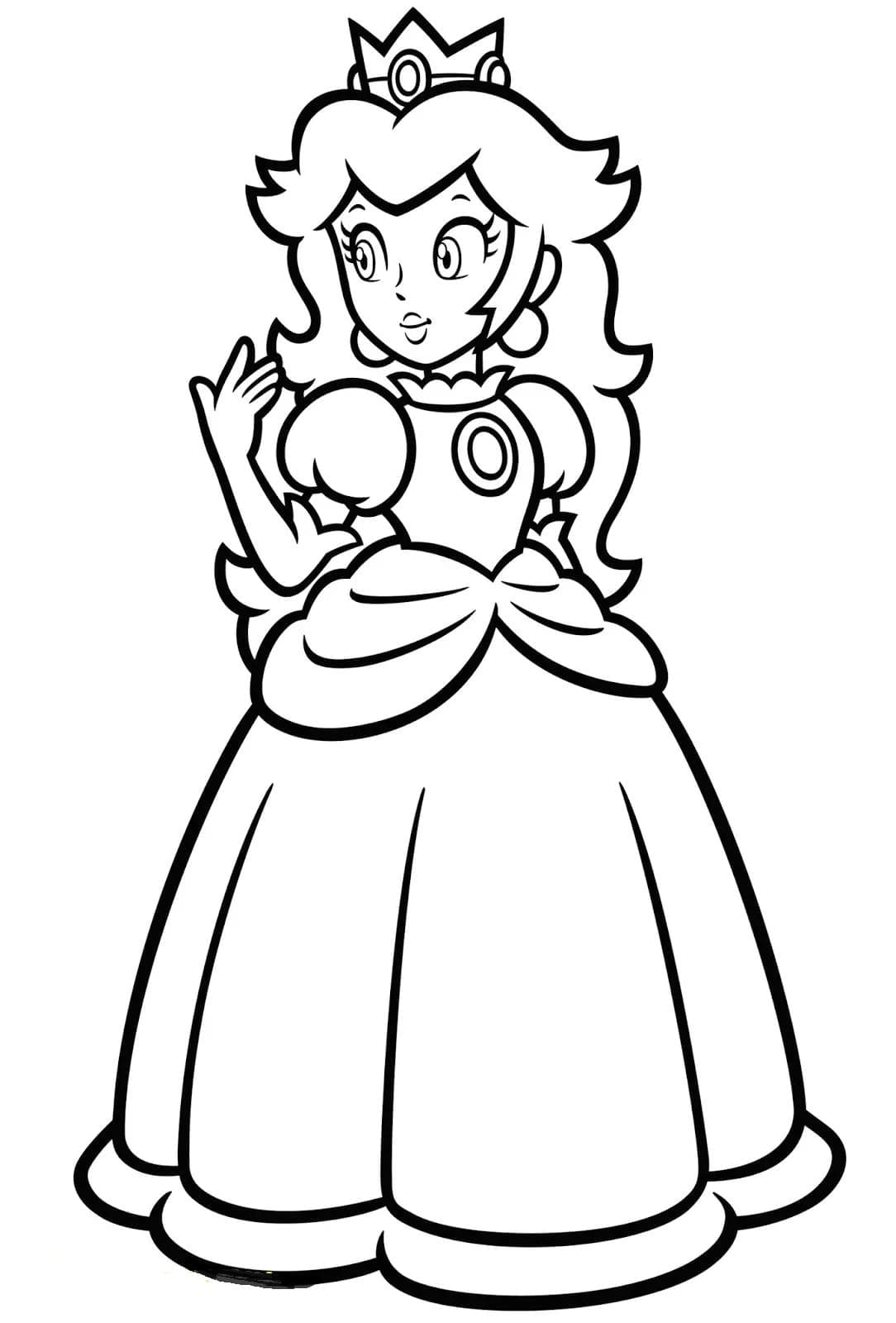 Very Lovely Princess Peach coloring page