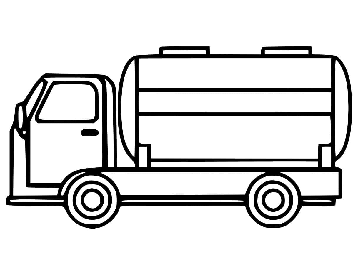 Very Simple Tanker Truck coloring page