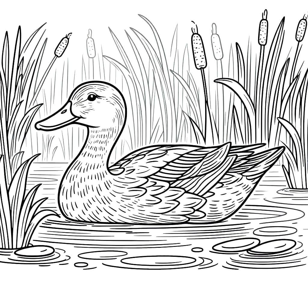Mallard (Wild Duck) coloring pages - ColoringLib