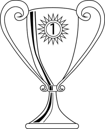 1st Trophy coloring page