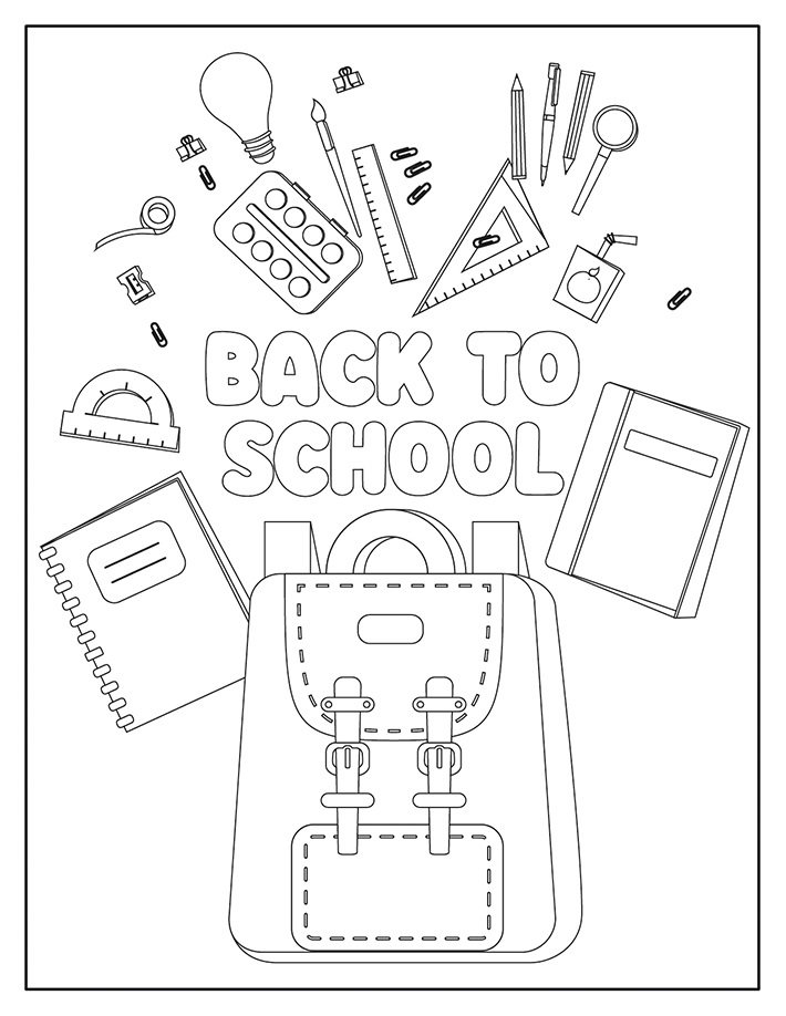 Back To School From Preschool coloring page