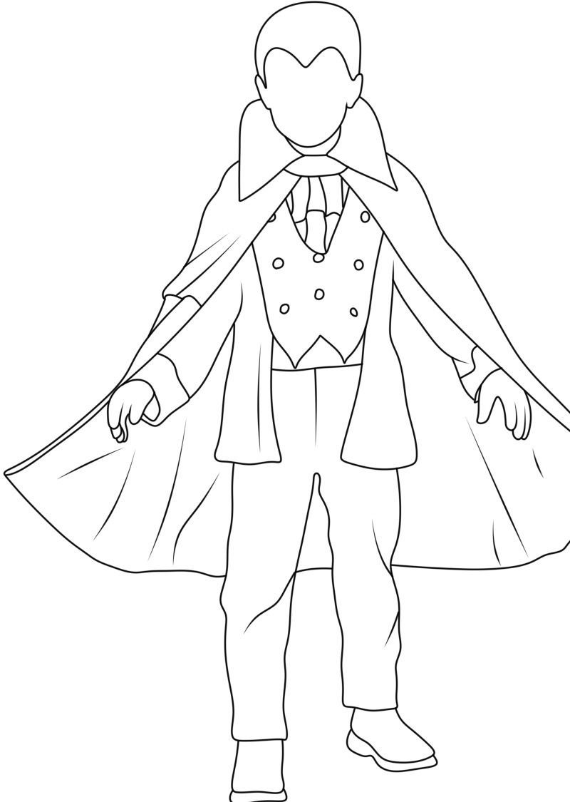 Basic Vampire coloring page