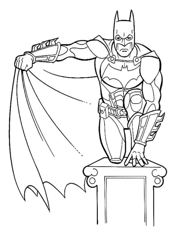 Batman Presents you With a New Cloak coloring page