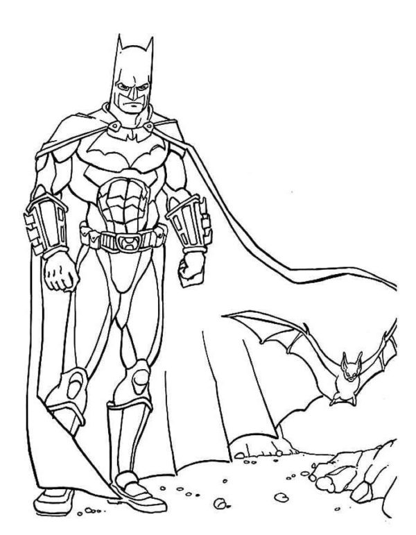 Batman Summoned The Bat coloring page