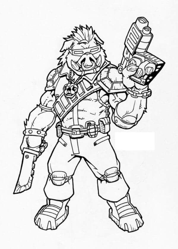 Bebop is a Wild Boar coloring page