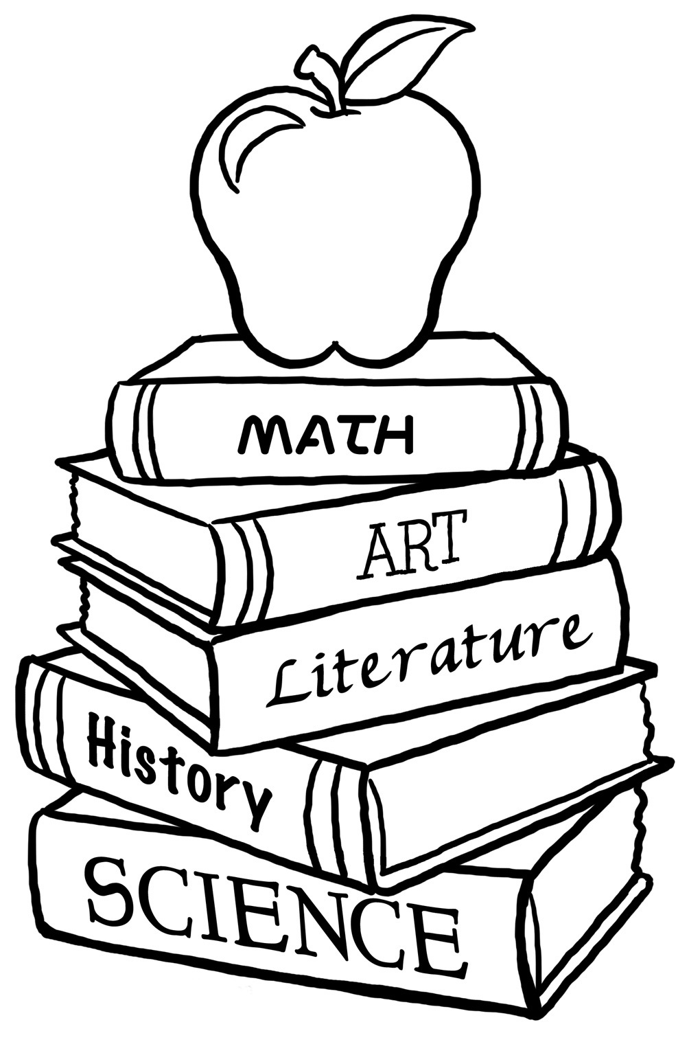 Books In Back To School coloring page