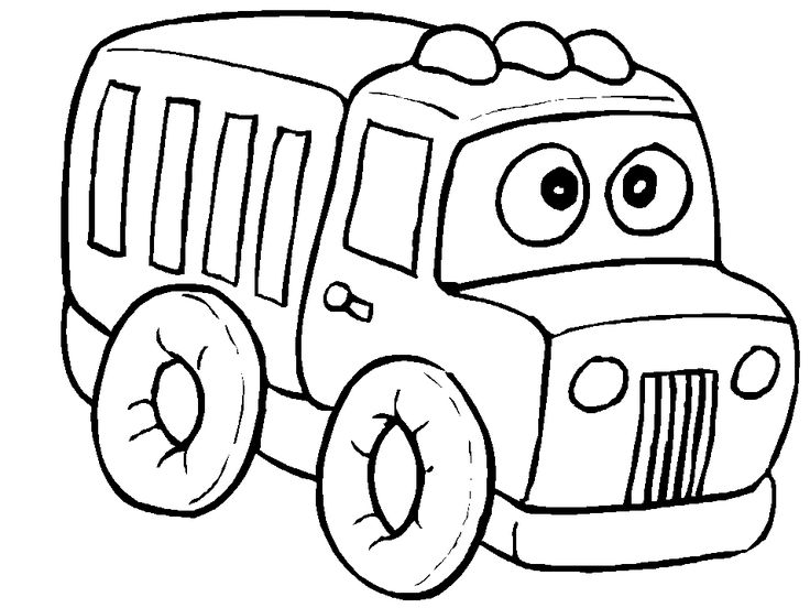 Car Preschool coloring page