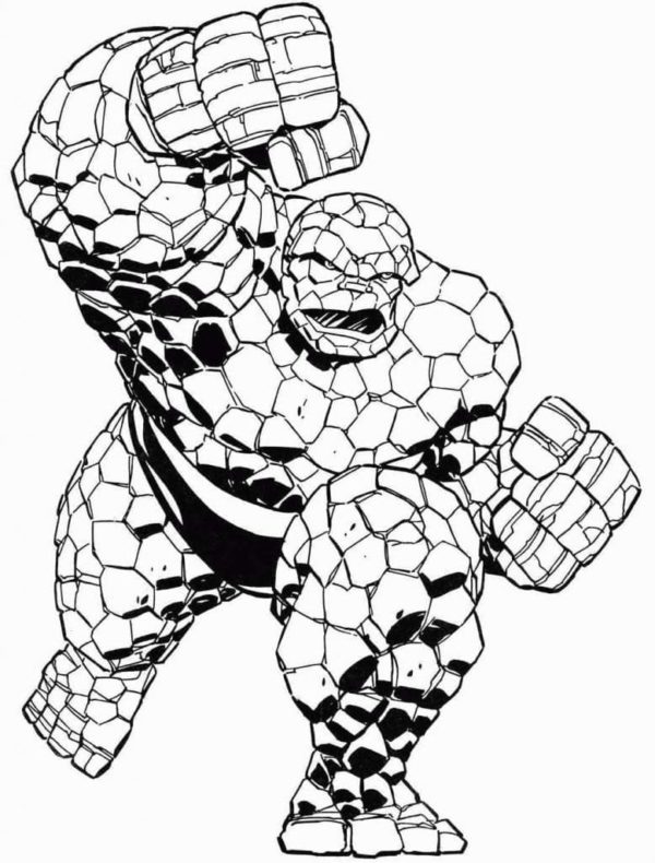 Cool Rock Man coloring page