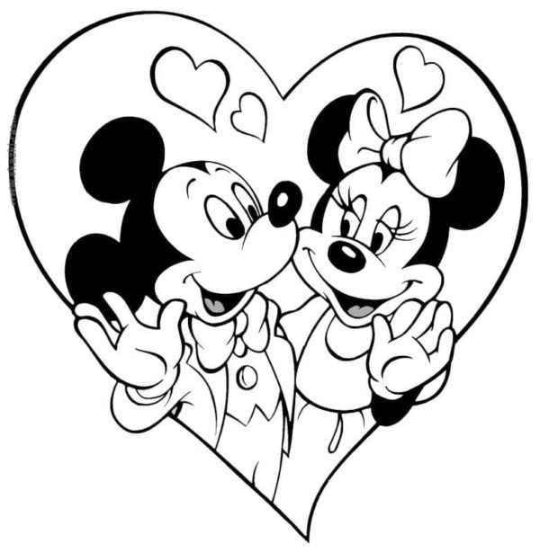 How to Draw Mickey Mouse & Minnie Mouse Step by Step Easy - YouTube