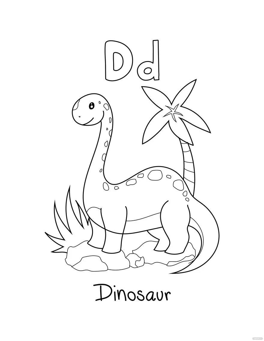 Dinosaur Preschool coloring page