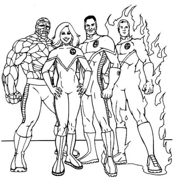 Fantastic Four coloring page