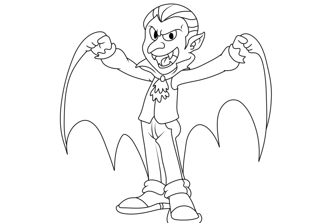 Halloween Vampire coloring page - Download, Print or Color Online for Free