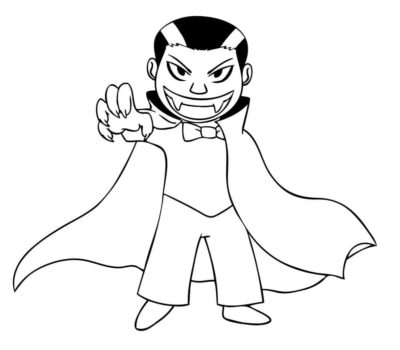 Hollywood Vampire Smile coloring page