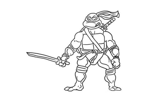 Leo is Ready to Fight Evil to The End coloring page