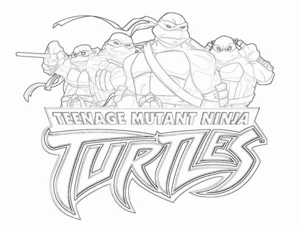 Logo Containing The Words Teenage Mutant Ninja Turtles coloring page ...