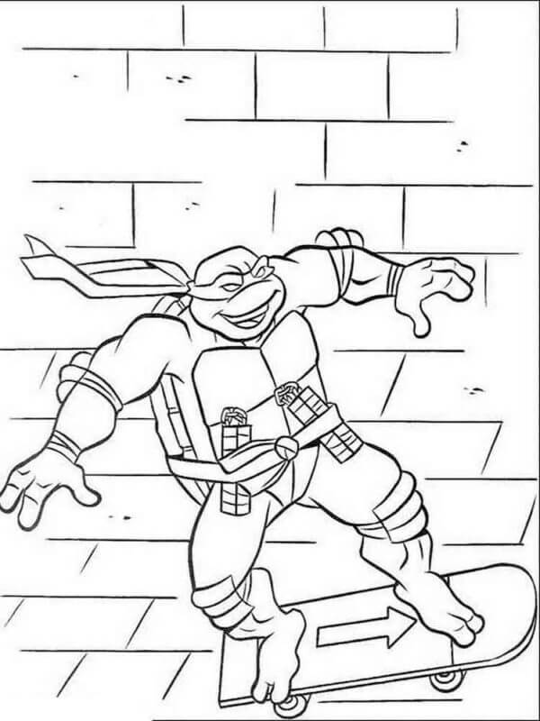 Michelangelo is The Main Joker of The Turtles coloring page